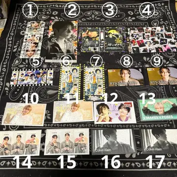 BTS 한국 생산자 사진 티켓 책갈피 치케무