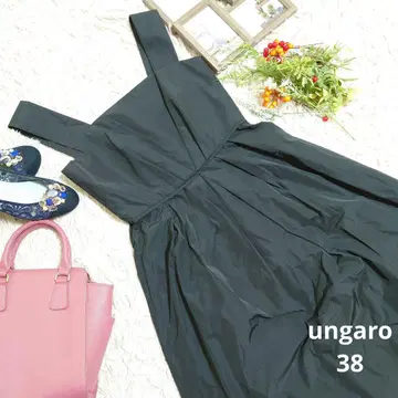 일본제 ungaro A라인 원피스 ( M ) 블랙/플레어 스커트