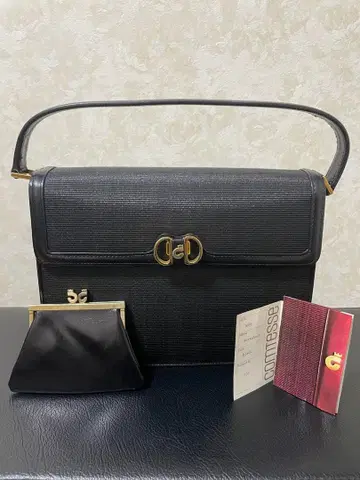 COMTESSE 블랙 핸드백 호스헤어