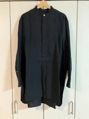 [ HUM VENT ] 린넨 롱 셔츠 Black