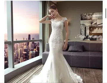 웨딩 드레스 머메이드 레이스 S~M