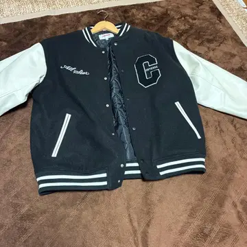 CONVERSE 바시티 자켓 블랙/화이트