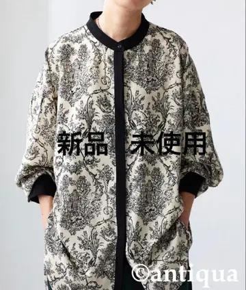 안티카 클래식 토와 드 주이 패턴 셔츠 밴드 카라