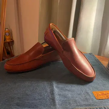 브라운 가죽 로퍼 슬립온 새상품급