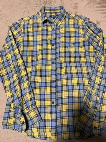 BEAMS 체크 무늬 긴팔 셔츠 M