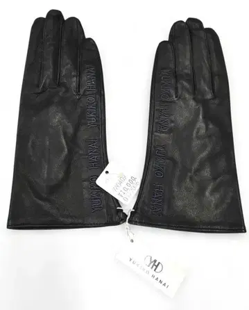 새상품 미사용 YUKIKO HANAI 양가죽 가죽 장갑 짙은 갈색