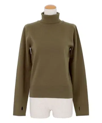 AMBIENT 핑거홀 터틀넥 니트