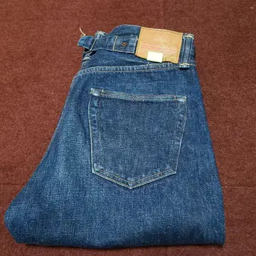 웨어하우스 신치 벨트 데님 w29 가죽 패치 숨김 리벳 체인 스티치