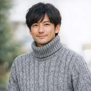 새상품 그레이 케이블 니트 터틀넥 스웨터 남성용 XXL