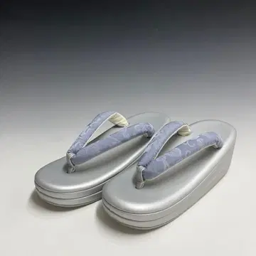 미사용 새상품 야마구치 미술 직물 원단 사용 코반형 조리 실버