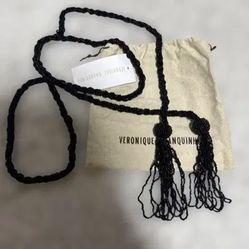 VERONIQUE BRANQUINHO 블랙 펄 목걸이 장식 벨트