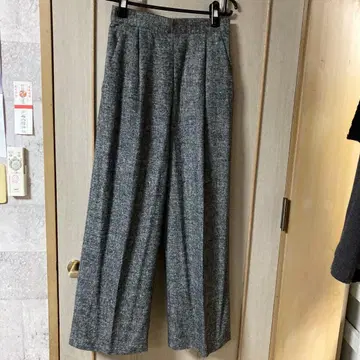 데셍 Dessin 그레이 트위드 와이드 팬츠 사이즈 0