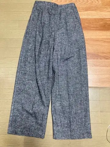 데셍 Dessin 그레이 트위드 와이드 팬츠 사이즈 0