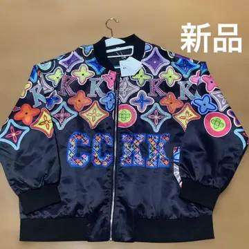 컬러풀 패러디 로고 봄버 자켓 새상품.