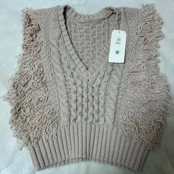 베스트 니트 베스트 미색 베이지 톤온톤 여성 패션 Bab