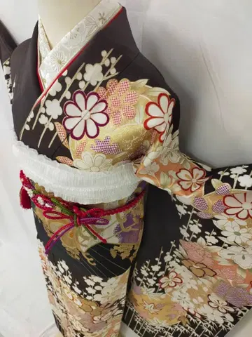 [ WA-Modern ] 순수 실크 교유젠 후리소데 7점 풀세트