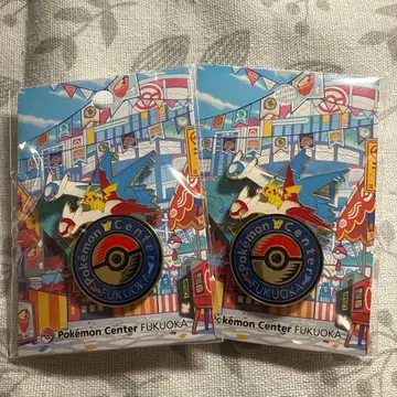 포켓몬 센터 후쿠오카 한정판 로고 핀즈 2개 세트