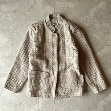 트위드 자켓 노카라 믹스 컬러 아카이브
