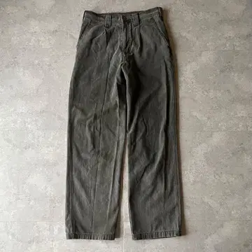 와이드 팬츠 워크 팬츠 그레이 페이드 가공 밀리터리 아카이브