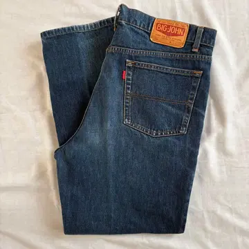 BIG JOHN 스트레이트 데님 팬츠 일본제 면 100% XL 베이직