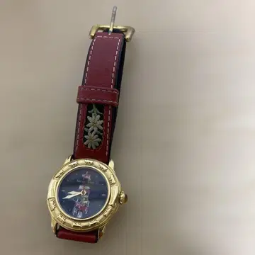 미셸 조르디 손목시계 쿼츠 1991 자수 골드. 작동 중