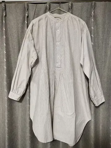 orcival 롱 셔츠 블라우스 스트라이프 베이지