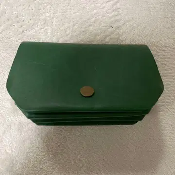 그린 가죽 코인 케이스