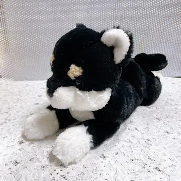 12. 무릎 강아지 블랙 시바견 봉제 인형