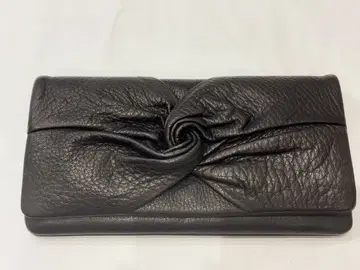 새상품 시빌라 장지갑 덮개 코르티나 블랙 리본 모티브