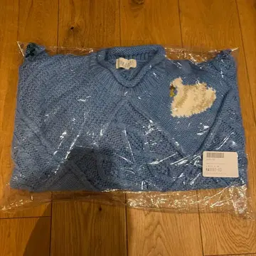 PINK HOUSE SWAN LAKE 모티브 패치워크 니트