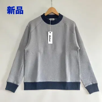 새상품 Jackman 와플 미드넥 그레이 x 네이비 M 사이즈