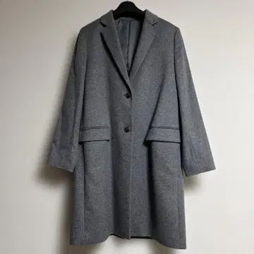 UNIQLO 그레이 싱글 버튼 체스터 코트