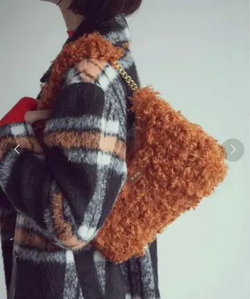 JW PEI 인조 모피 백 오렌지