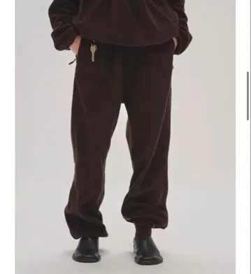 todayful 이지 플리스 팬츠 38 브라운