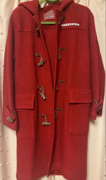 HYSTERIC GLAMOUR 빨간색 더플 코트 여성용
