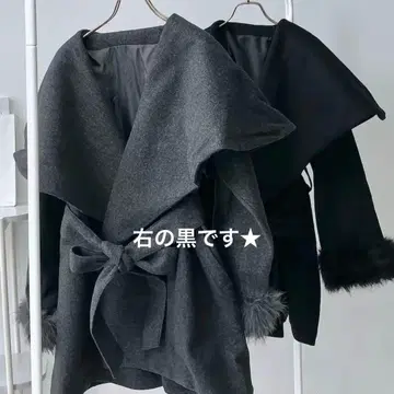 as know as plus 코트 블랙