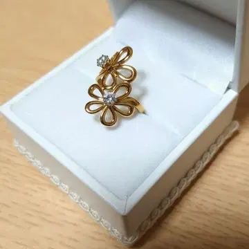 새상품급 지르콘 지르코늄 플라워 반지 반지