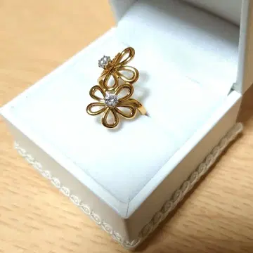 새상품급 지르콘 지르코늄 플라워 반지 반지