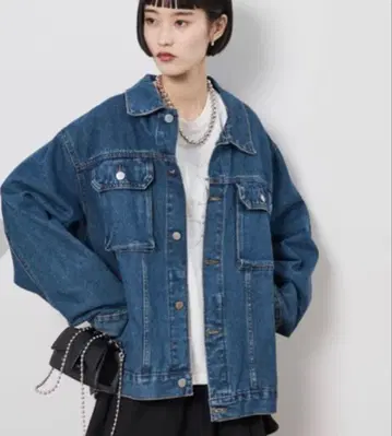[ 새상품급 ] Shelly island 빅 실루엣 데님 자켓 F