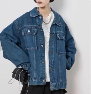 [ 새상품급 ] Shelly island 빅 실루엣 데님 자켓 F