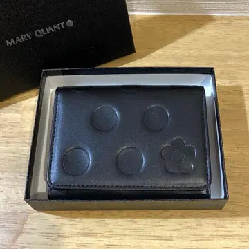 MARY QUANT 도트 엠보싱 카드 케이스 명함지갑 새상품