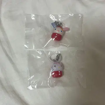 [ 익명 배송 ] 1 산리오 키티 우사하나 딸기 메지루시 액세서리