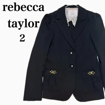레베카 테일러 골드 버튼 블랙 자켓 2호 S 상당 블랙 캐주얼