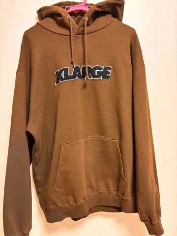 XLARGE 브라운 후드 부착 후드티