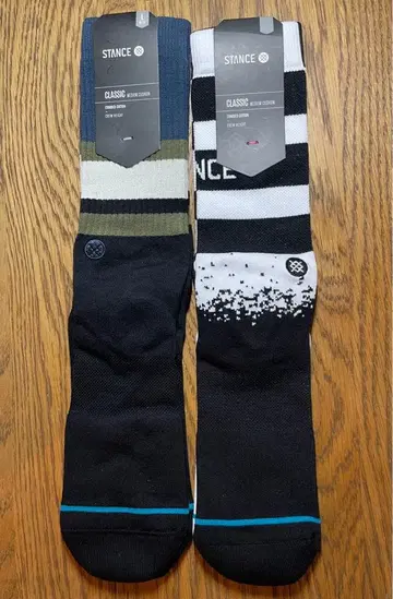 STANCE 삭스 2족 세트 크루 기장 L 상당 미사용
