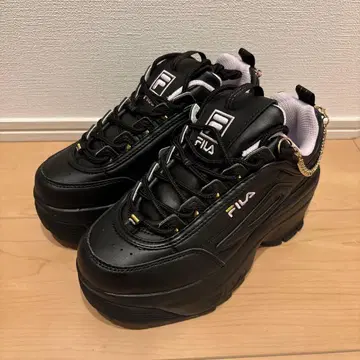 FILA 스니커즈 체인 포함 초통굽 스니커즈 23cm 1224