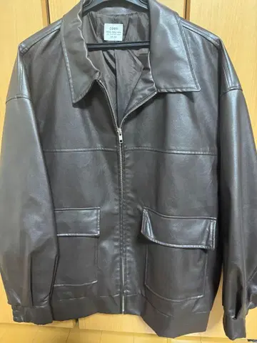 coen 브라운 가죽 아우터 프리 사이즈