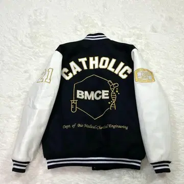 [새상품급] 한국 가톨릭대학교 스타디움 점퍼 바시티 자켓 남성용