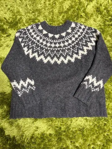 UNIQLO 페어아일 패턴 울 스웨터 M