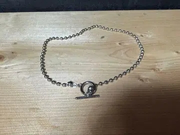 볼 체인 실버 만텔 목걸이